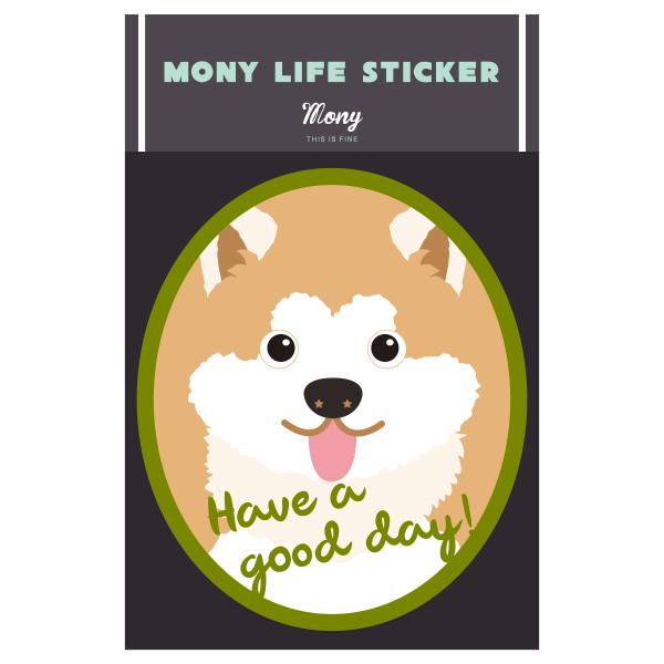 ステッカー　秋田　犬　車　ポスト　玄関　かわいい　わんこ　防犯