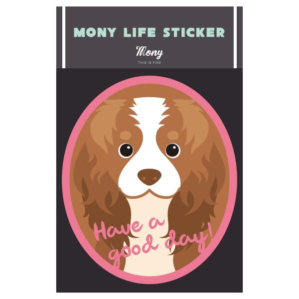 ステッカー　キャバリア　犬　車　ポスト　玄関　かわいい　わんこ　防犯