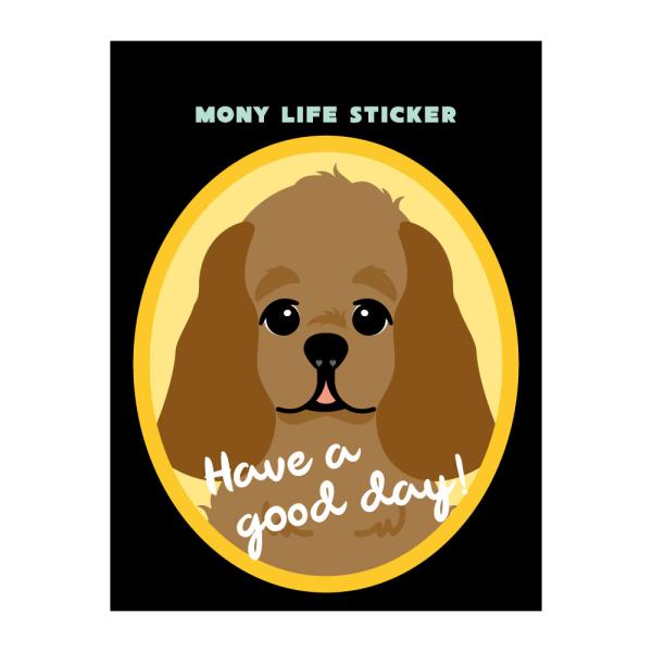 ステッカー　アメリカンコッカースパニエル　犬　車　ポスト　玄関　かわいい　わんこ　防犯