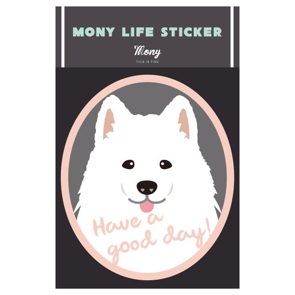 ステッカー　サモエド　犬　車　ポスト　玄関　かわいい　わんこ　防犯