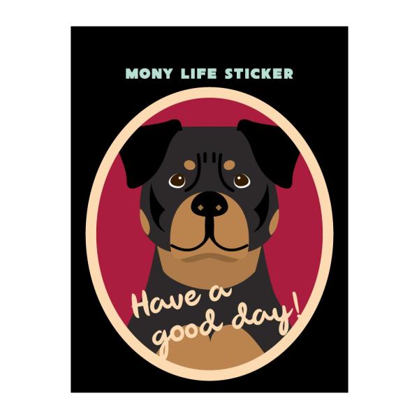 ステッカー　ロットワイラー　犬　車　ポスト　玄関　かわいい　わんこ　防犯