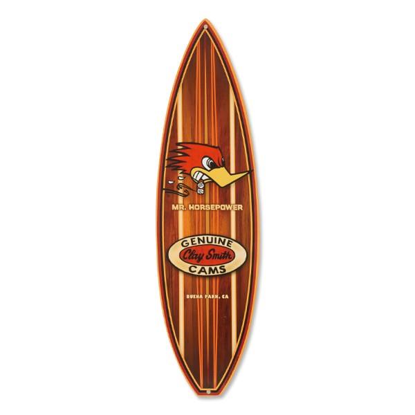 Clay Smith Woodie Surfboard メタル サイン