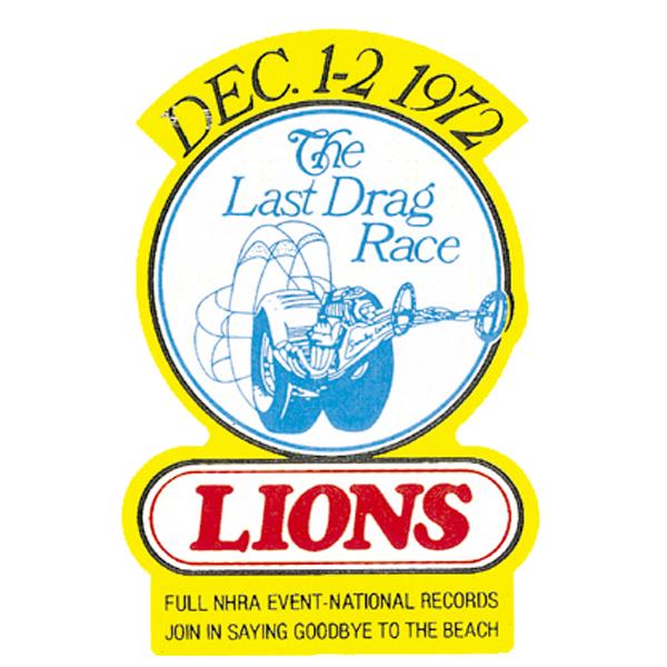LIONS The Last Drag Race 1972 ステッカー