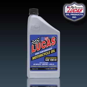 LUCAS Motorcycle Oil Semi-Synthetic SAE 10W-40 (1qt)｜mooneyes