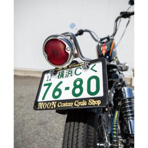 ムーンアイズ バイク ナンバーフレーム モーターサイクル ブラック ライセンス フレーム Custom Cycle Shop｜mooneyes