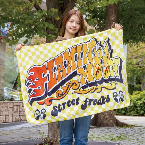 ムーンアイズ FLAMIN' MOON フリース ブランケット