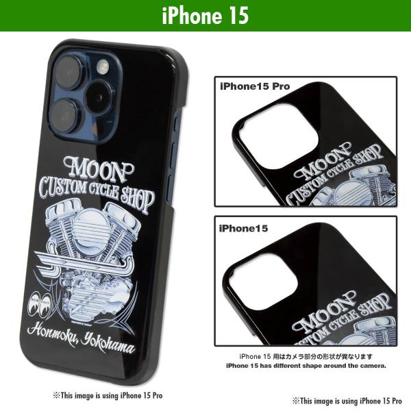 ムーンアイズ MOON Custom Cycle Shop パンヘッド iPhone 15 ハードケ...