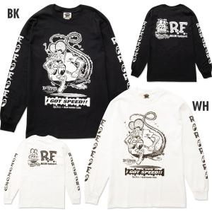 XXLサイズ Rat Fink x MOON Equipped (ラット フィンク x ムーン イクイップド) ロング スリーブ Tシャツ｜mooneyes