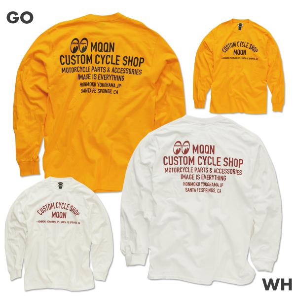 XXLサイズ ムーンアイズ MOON Custom Cycle Shop ロングスリーブ Tシャツ