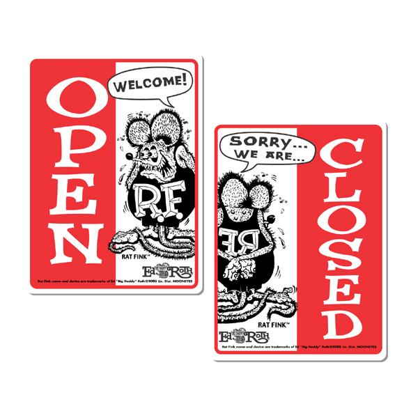 Rat Fink(ラットフィンク)  メッセージ ボード OPEN &amp; CLOSED （縦型）