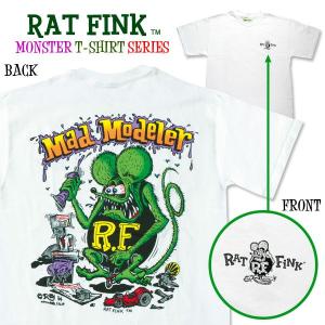 Rat Fink(ラットフィンク)  モンスター Tシャツ "Mad Modeler"