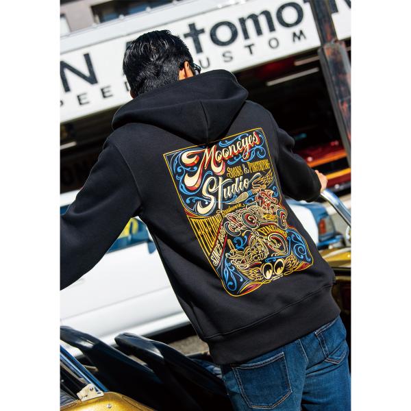 ムーンアイズ MOON Sign &amp; Pinstriping Studio 26 ジップ フーディー