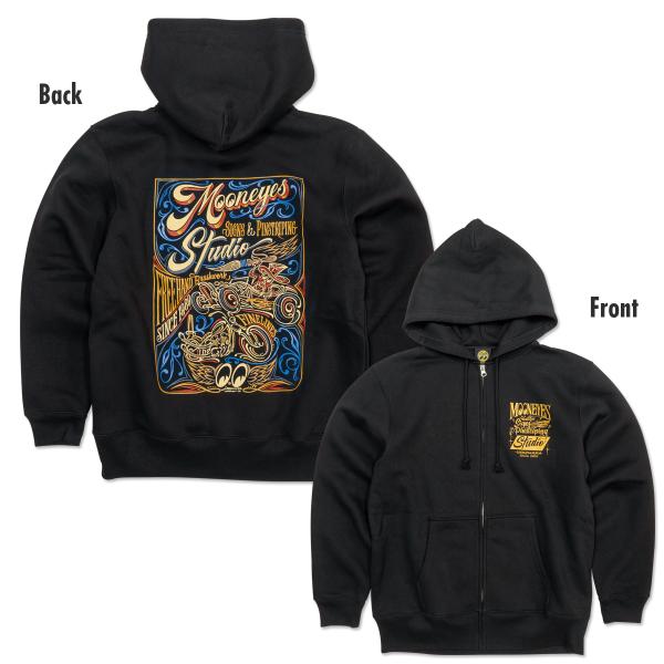 XXLサイズ ムーンアイズ MOON Sign &amp; Pinstriping Studio 26 ジッ...