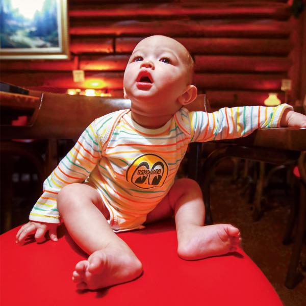 ムーンアイズ MOON Baby ロングスリーブ レインボー ボディスーツ