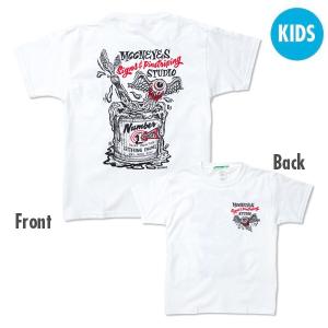 キッズ & レディース ピンストライプ ステューディオ Tシャツ｜mooneyes