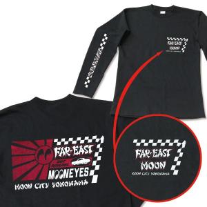 【MOONEYES】 ロンT 長袖 XLサイズ MOON Big Eyeshape ロングスリーブ Tシャツ ブラック/イエロー