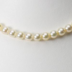 ⑧④アコヤ真珠 パールネックレス silver刻印 5.9-6.5mm ムーンレーベル 公式] パール ネックレス レディース あこや真珠 6.5mm