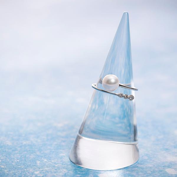 [ムーンレーベル 公式] Pure Line パールリング パール Pt900 プラチナ レディース...