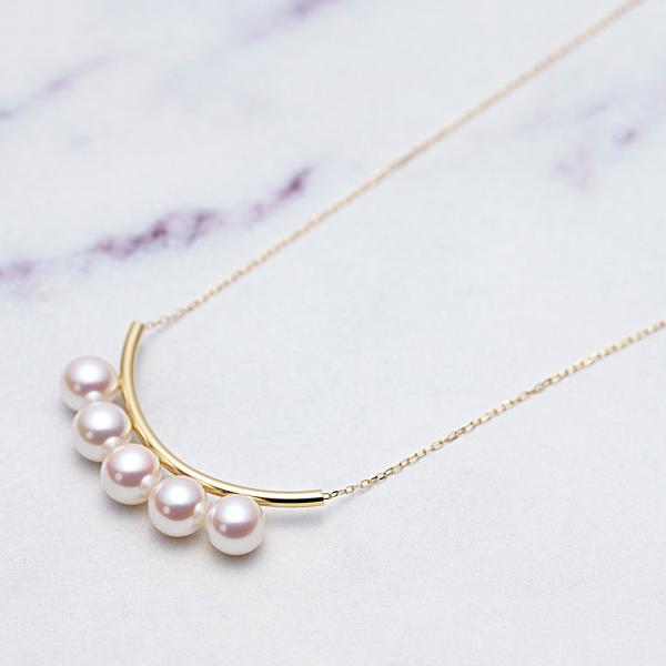 [ムーンレーベル 公式] パール ネックレス Link パール ペンダント K18 レディース 18...