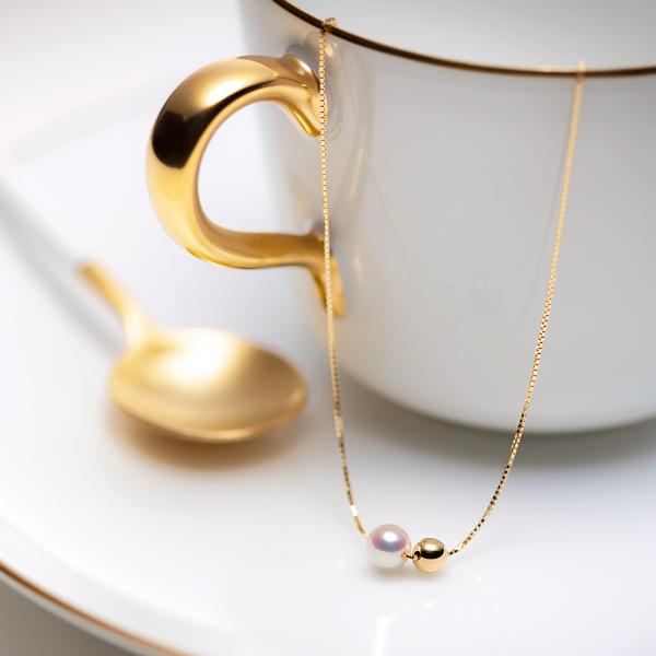 [ムーンレーベル 公式] パール ネックレス Sphere パールペンダント K18 レディース 1...