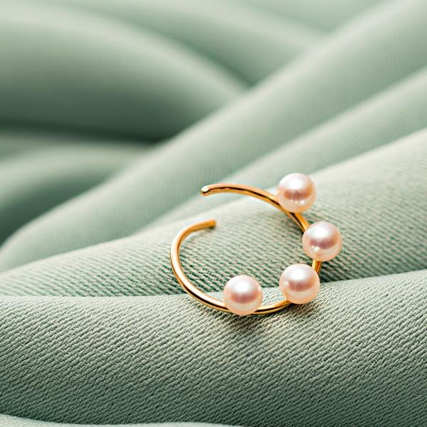[ムーンレーベル 公式] パール イヤリング 4.0mm アコヤ真珠 フープイヤーカフ イヤリング ...