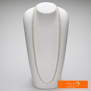 ムーンレーベル 公式] ロング パール ネックレス 2連 3連 あこや