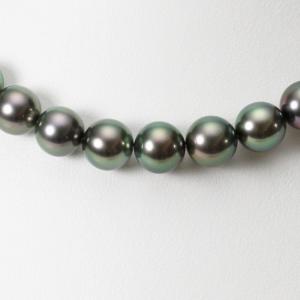 [ムーンレーベル 公式] ブラックパール ネックレス 8-10mm 黒蝶 真珠 ネックレス レディース GB01008O11DG000000