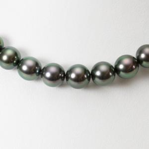 [ムーンレーベル 公式] ブラックパール ネックレス 8-10mm 黒蝶 真珠 ネックレス レディース GB01008O11PC000000