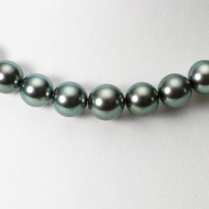 [ムーンレーベル 公式] ブラックパール ネックレス 8-10mm 黒蝶 真珠 ネックレス レディース GB01008R12DG000000