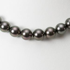 [ムーンレーベル 公式] ブラックパール ネックレス 8-10mm 黒蝶 真珠 ネックレス レディース GB01008R12PC000000