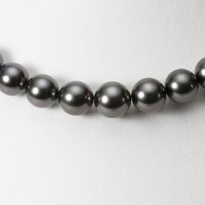ムーンレーベル 公式] ブラックパール ネックレス 8-10mm 黒蝶 真珠