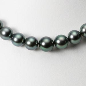 KAWASUMI K10WG 天然ブラックパール ネックレス ムーンレーベル 公式] ブラックパール ネックレス 8-10mm 黒蝶 真珠