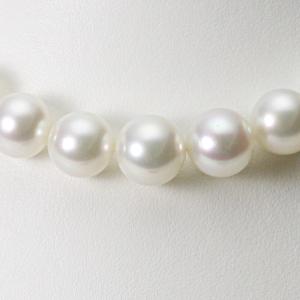 ムーンレーベル 公式] パール ネックレス 南洋真珠 11-13mm 白蝶 真珠 