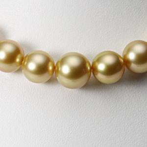 K14WG 15mm 白蝶真珠 ネックレス ピアス/イヤリング セット 鑑別書付
