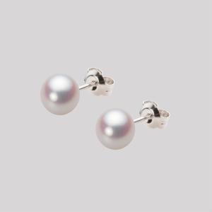 ムーンレーベル 公式] パール ピアス レディース あこや真珠 6.5mm