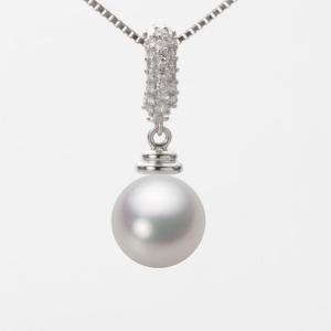 ムーンレーベル 公式] 南洋真珠 9mm 白蝶 真珠 ペンダント トップ