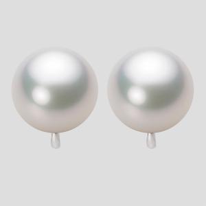 [ムーンレーベル 公式] 南洋真珠 イヤリング 14mm 白蝶 真珠 イヤリング K14WG ホワイトゴールド レディース NW00014R11WH0Y04W0