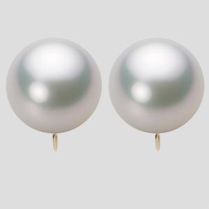 [ムーンレーベル 公式] 南洋真珠 イヤリング 15mm 白蝶 真珠 イヤリング K18 イエローゴールド レディース NW00015R11WH0Y06Y0