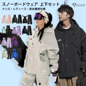 スキーウェア スノーボードウェア 上下セット 男女兼用