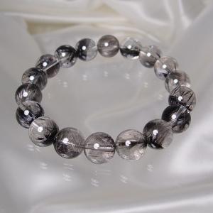 ガウリシャンカール産ヒマラヤ煙水晶10mm玉ブレスレット（内寸約15cm