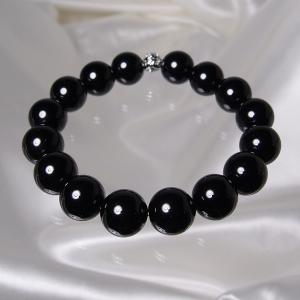 ガウリシャンカール産ヒマラヤ煙水晶10mm玉ブレスレット（内寸約15cm