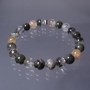 ガウリシャンカール産ヒマラヤ煙水晶10mm玉ブレスレット（内寸約15cm