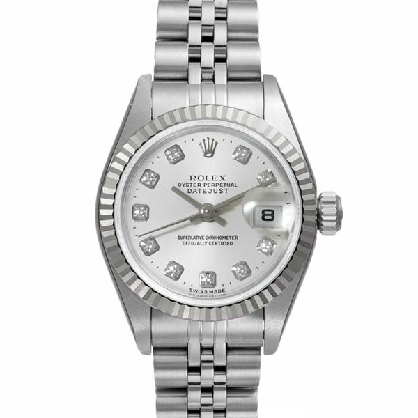 ロレックス デイトジャスト 10Pダイヤモンド P番 一部テープ付き 2000年製造 箱付き Ref...