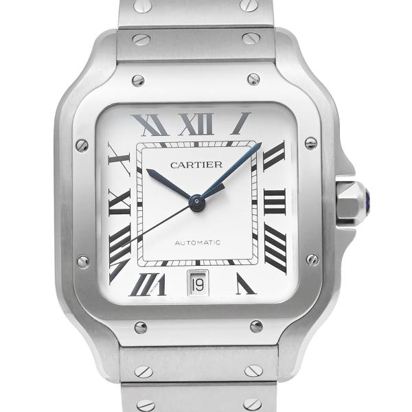 未使用品 替えのベルト付き Cartier サントス ドゥ カルティエ LM Ref.WSSA001...
