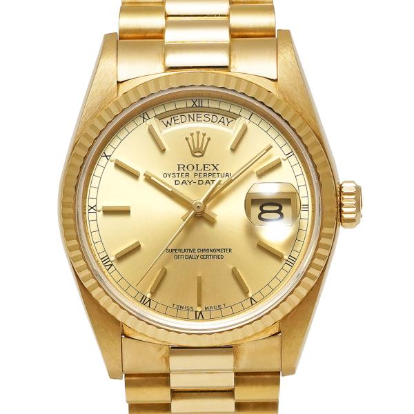 R番 ROLEX デイデイト Ref.18038 シャンパンゴールド 中古品 メンズ 腕時計