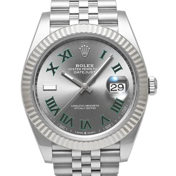 箱・2024年保証書付き ROLEX デイトジャスト 41 スレート ローマンインデックス Ref....