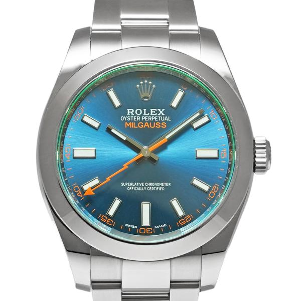 Zブルー 箱・2022年保証書付き ROLEX ミルガウス Ref.116400GV 中古品 メンズ...
