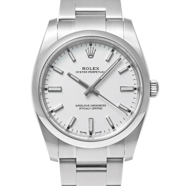 オイスターパーペチュアル Ref.114200 ホワイト 中古品 メンズ 腕時計