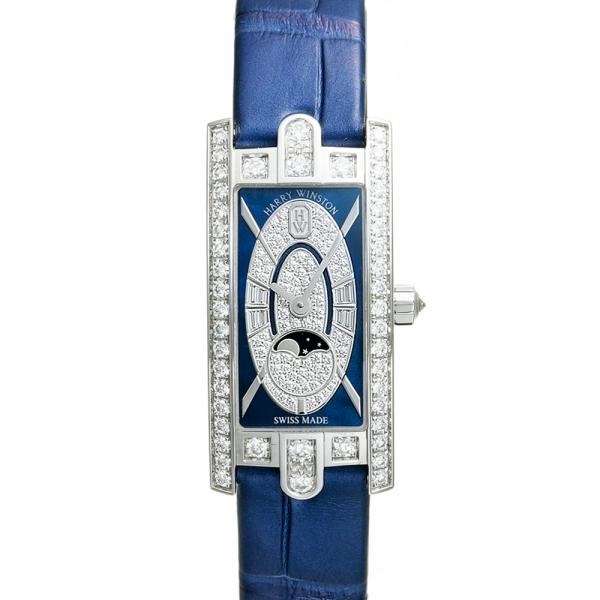 ハリーウィンストン アヴェニューC ミニ ムーンフェイズ ダイヤモンド 箱・2021年保証書付き R...