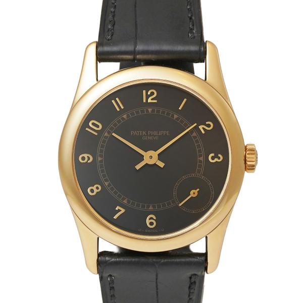 Dバックル仕様・保証書付き パテック フィリップ カラトラバ Ref.5000J 中古品 ブラック ...